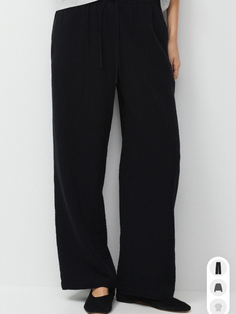 Aritzia Airplush Cotton Sail Pant Black Size Small